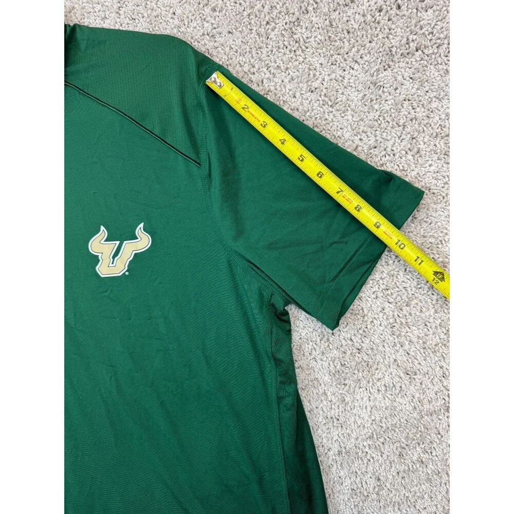 Adidas USF South Florida Bulls Polo Shirt Men's XL Green NCAA Golf Performance